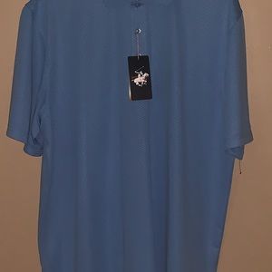 Beverly Hills Polo Club, polo shirt, blue, sizeXXL